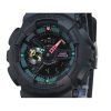 Casio G-Shock Analog Digital Multi Fluorescent Accents Series Harzarmband Schwarzes Zifferblatt Quarz GA-110MF-1A 200M Herrenuhr