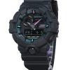 Casio G-Shock Analog Digital Multi Fluorescent Accents Series Harzarmband Schwarzes Zifferblatt Quarz GA-700MF-1A 200M Herrenuhr