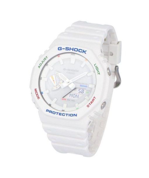 Casio G-Shock Analog-Digital-Harzarmband weißes Zifferblatt Robuste Solar GA-B2100FC-7A 200M Herrenuhr