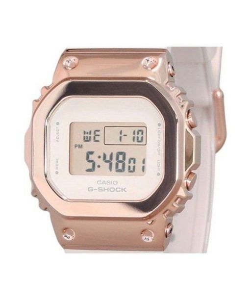 Casio G-Shock Digital Roségold ionenplattierte Lünette Harzarmband Quarz GM-S5600UPG-4 200M Damenuhr