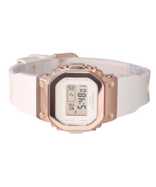 Casio G-Shock Digital Roségold ionenplattierte Lünette Harzarmband Quarz GM-S5600UPG-4 200M Damenuhr