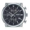 Casio Standard Analog Chronograph Edelstahl Schwarzes Zifferblatt Quarz MTP-E510D-1A1V Herrenuhr