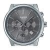 Casio Standard Analog Chronograph Edelstahl Graues Zifferblatt Quarz MTP-E515D-8AV Herrenuhr