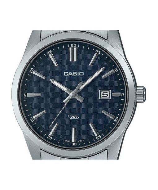 Casio Enticer Analog Edelstahl Blaues Zifferblatt Quarz MTP-VD03D-2A Herrenuhr