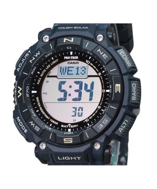 Casio ProTrek Climber Line Digital Blaues Silikonarmband Robuste Solar PRG-340SC-2 100M Herrenuhr