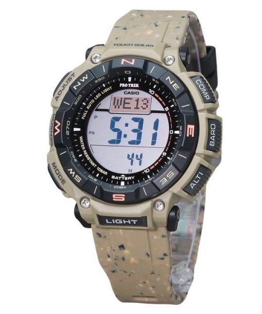 Casio ProTrek Climber Line Digital Beige Silikonarmband Robuste Solar PRG-340SC-5 100M Herrenuhr