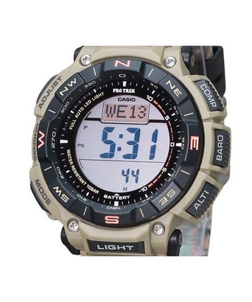 Casio ProTrek Climber Line Digital Beige Silikonarmband Robuste Solar PRG-340SC-5 100M Herrenuhr