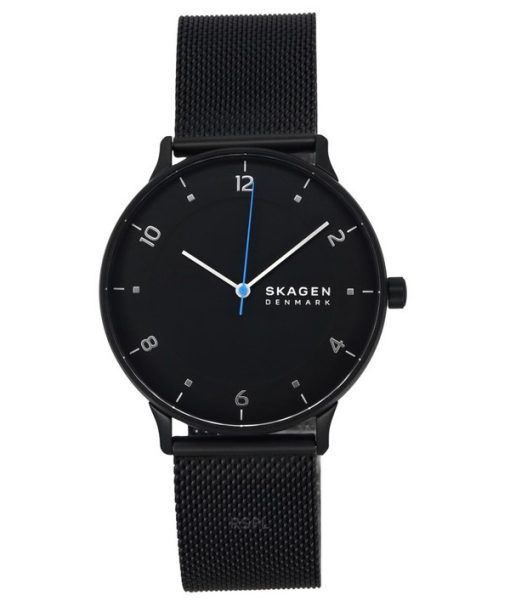 Skagen Riis Midnight Edelstahl schwarzes Zifferblatt Quarz SKW6886 Herrenuhr