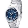 Seiko Sports Edelstahl blaues Zifferblatt Quarz SUR559P1 100M Herrenuhr