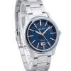 Seiko Sports Edelstahl blaues Zifferblatt Quarz SUR559P1 100M Herrenuhr