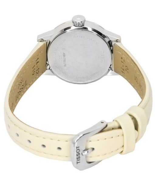 Tissot T-Classic Dream Lady Lederarmband silbernes Zifferblatt Quarz T129.210.16.111.00 T1292101611100 Damenuhr