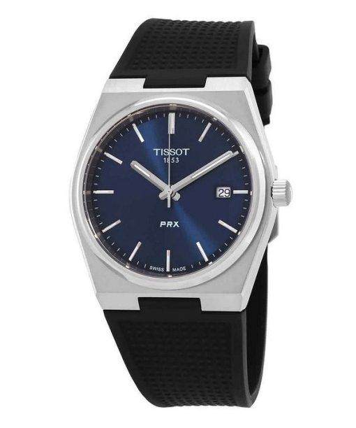 Tissot T-Classic PRX Kautschukarmband blaues Zifferblatt Quarz T137.410.17.041.00 100M Herrenuhr