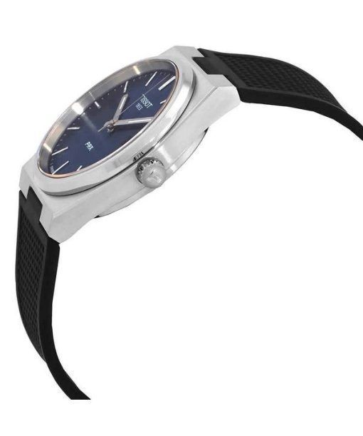 Tissot T-Classic PRX Kautschukarmband blaues Zifferblatt Quarz T137.410.17.041.00 100M Herrenuhr