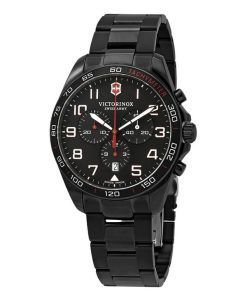 Victorinox Swiss Army FieldForce Sport Chronograph Edelstahl schwarzes Zifferblatt Quarz 241890 100M Herrenuhr