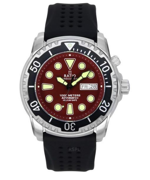 Ratio FreeDiver Version 02 Helium Safe 1000M Saphir Automatik Rotes Zifferblatt 1068HA90-34VA-RED-V02 Herrenuhr