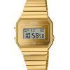 Casio Vintage Digital Gold Edelstahl Quarz A700WEVG-9A Unisex Uhr