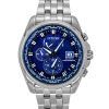 Citizen Eco-Drive Perpetual Calendar GMT Chronograph Edelstahl Blaues Zifferblatt Taucheruhr AT9120-89L 200M Herrenuhr