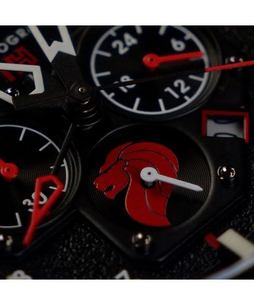 AVI-8 Hawker Hunter Atlas Chronograph Singapore Air Force Limited Edition Pegasus Schwarz Quarz AV-4100-0A Herrenuhr