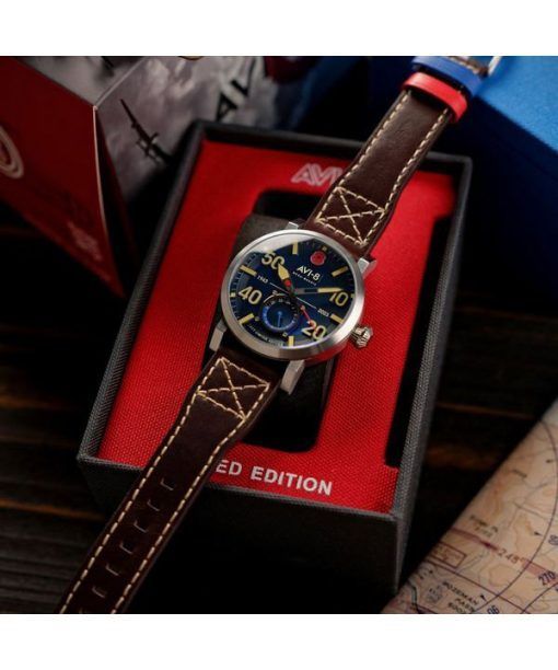 AVI-8 Dambuster 80. Jahrestag Royal British Legion Meca-Quartz Limited Edition Marineblau AV-4108-RBL-02 Herrenuhr