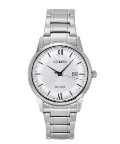 Citizen Eco-Drive Edelstahl Silber Zifferblatt AW1780-84A Herrenuhr