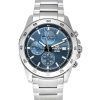 Casio Edifice Analog Standard Chronograph Edelstahl Blaues Zifferblatt Quarz EFR-526D-2A 100M Herrenuhr