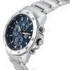 Casio Edifice Analog Standard Chronograph Edelstahl Blaues Zifferblatt Quarz EFR-526D-2A 100M Herrenuhr