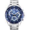 Casio Edifice Analog Standard Chronograph Edelstahl Blaues Zifferblatt Quarz EFR-552D-2A 100M Herrenuhr