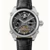 Ingersoll The Varsity Sonnen- und Mondphase Lederarmband Skelett graues Zifferblatt Automatik I15402 Herrenuhr