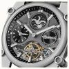 Ingersoll The Varsity Sonnen- und Mondphase Lederarmband Skelett graues Zifferblatt Automatik I15402 Herrenuhr