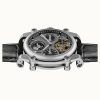 Ingersoll The Varsity Sonnen- und Mondphase Lederarmband Skelett graues Zifferblatt Automatik I15402 Herrenuhr