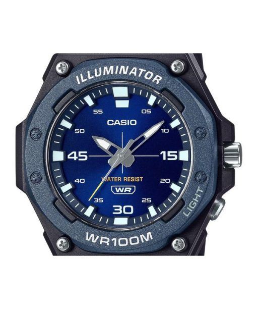 Casio Standard Analog Harzarmband blaues Zifferblatt Quarz MW-620H-2AV 100M Herrenuhr