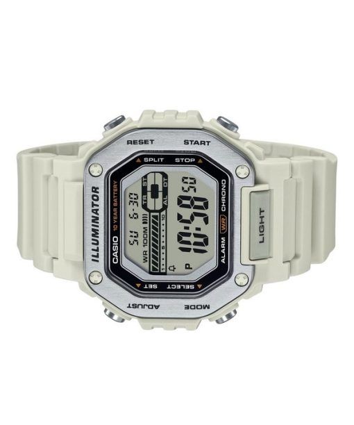 Casio Standard Digital weißes Harzarmband Quarz MWD-110H-8AV 100M Herrenuhr