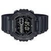 Casio Standard Digital schwarzes Harzarmband blaues Zifferblatt Quarz MWD-110HB-1BV 100M Herrenuhr