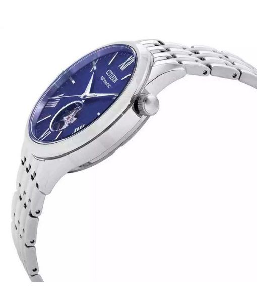 Citizen Edelstahl Open Heart Blaues Zifferblatt Automatik NH9130-84L Herrenuhr