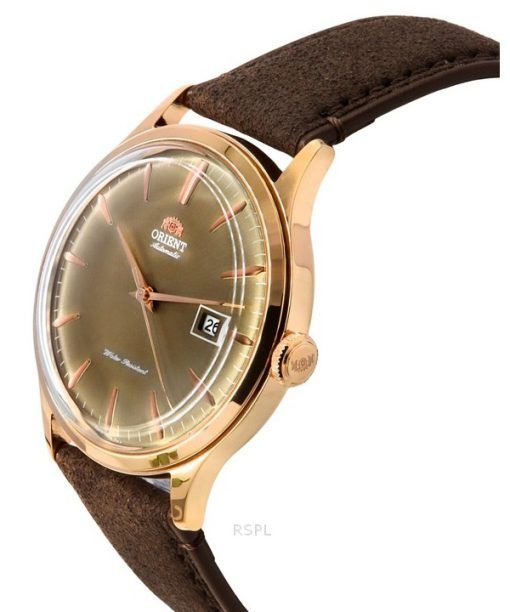 Orient Bambino Version 4 Lederarmband Bronze Zifferblatt Automatik RA-AC0P04Y10B Herrenuhr