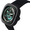 Sevenfriday P-Serie Jade Carbon Grau und Blau Skelett Zifferblatt Automatik PS3/01 SF-PS3-01 100M Herrenuhr