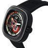 Sevenfriday P-Serie Rubinrotes und karbongraues und rotes Skelett-Zifferblatt Automatik PS3/02 SF-PS3-02 100M Herrenuhr