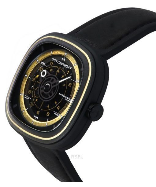 Sevenfriday T-Serie NFC-fähige Edelstahl schwarzes Zifferblatt Automatik T2/06 SF-T2-06 Herrenuhr