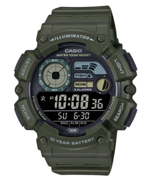 Casio Digital Harzarmband Quarz WS-1500H-3BV 100M Herrenuhr