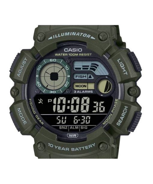 Casio Digital Harzarmband Quarz WS-1500H-3BV 100M Herrenuhr