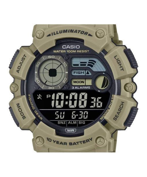 Casio Digital Harzarmband Quarz WS-1500H-5BV 100M Herrenuhr