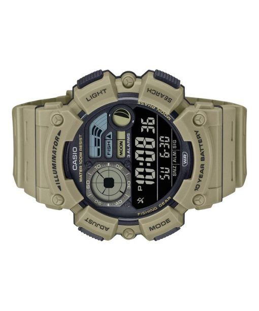 Casio Digital Harzarmband Quarz WS-1500H-5BV 100M Herrenuhr