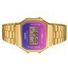 Casio Vintage Digital Goldfarbenes Edelstahlarmband Quarz A168WERG-2A Unisex-Armbanduhr