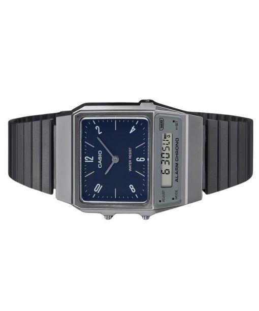 Casio Vintage Analog Digital Dual Time Edelstahlarmband Blaues Zifferblatt Quarz AQ-800EB-2A Unisex Uhr