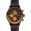 AVI-8 Hawker Hurricane Classic Chronograph Noire Lederarmband schwarzes Zifferblatt AV-4011-0R Herrenuhr