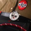 AVI-8 Hawker Hurricane Classic Chronograph Airfix Edition Deco graues Lederarmband weißes Zifferblatt AV-4011-1C Herrenuhr