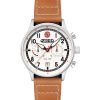 AVI-8 Hawker Hurricane Carey Dual Time Airfix Edition Silbernes Lederarmband Weißes Zifferblatt Quarz AV-4088-06 Herrenuhr