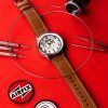 AVI-8 Hawker Hurricane Carey Dual Time Airfix Edition Silbernes Lederarmband Weißes Zifferblatt Quarz AV-4088-06 Herrenuhr