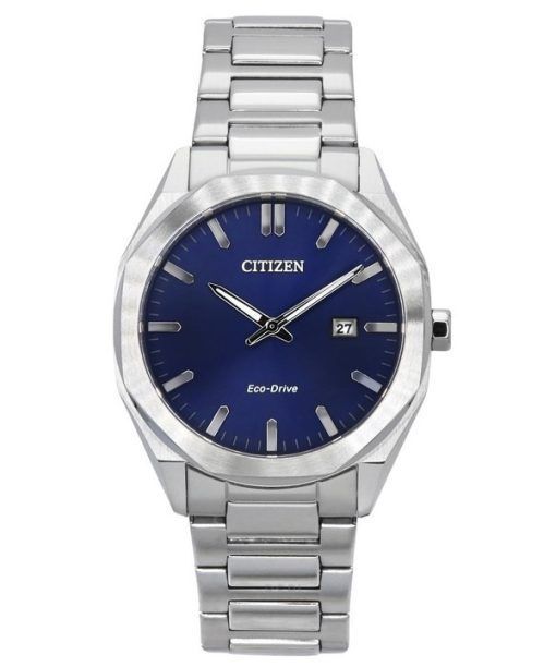 Citizen Eco-Drive Edelstahl dunkelblaues Zifferblatt BM7600-81L 100M Herrenuhr