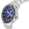 Fossil Blue Dive Edelstahl schwarzes und blaues Zifferblatt Quarz FS6038 100M Herrenuhr